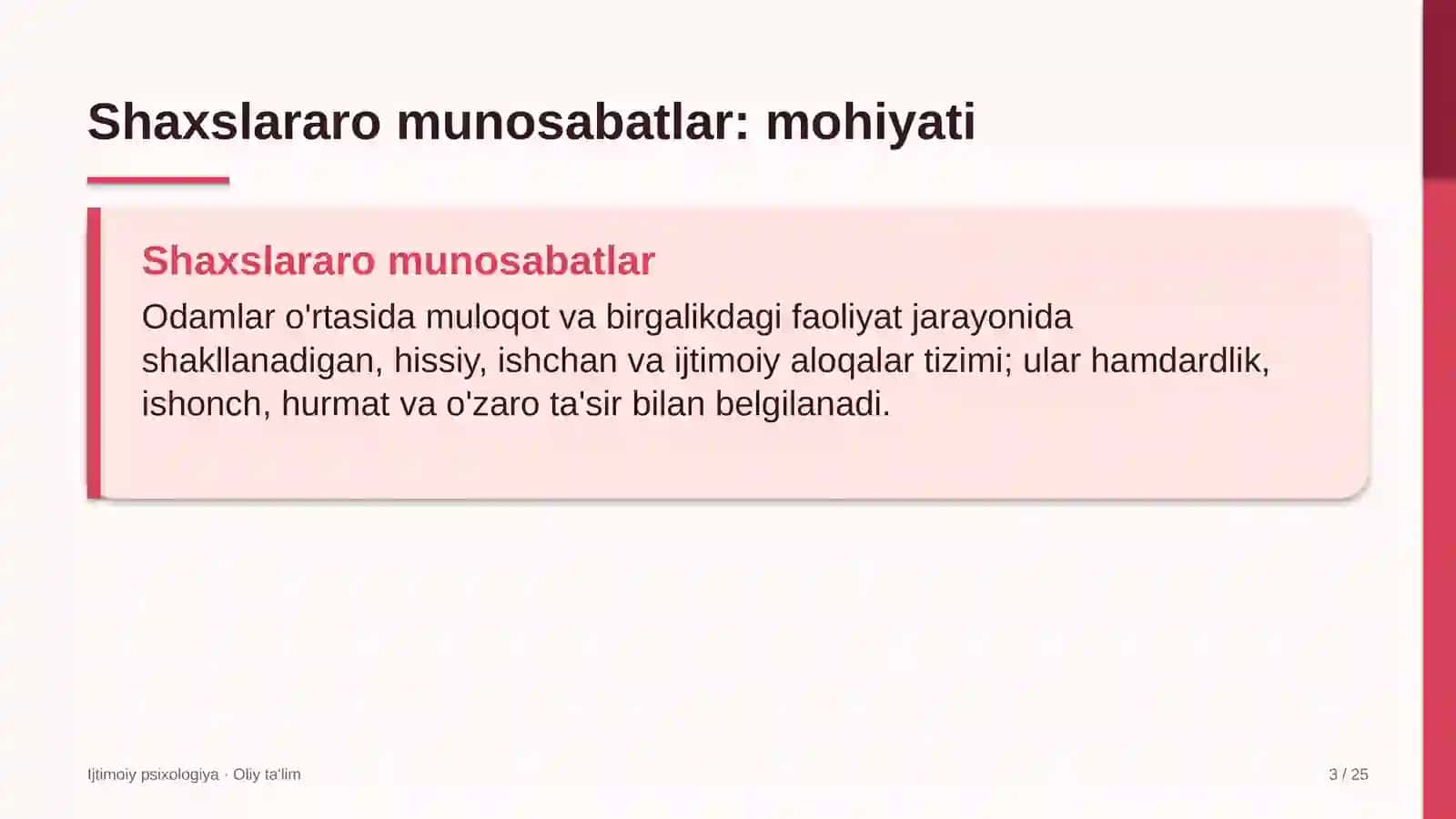 Qog'oz sanoatida shaxslararo munosabatlar 3