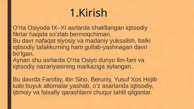 IX–XI ASRLARDA O‘RTA OSIYODAGI IQTISODIY FIKRLAR 3