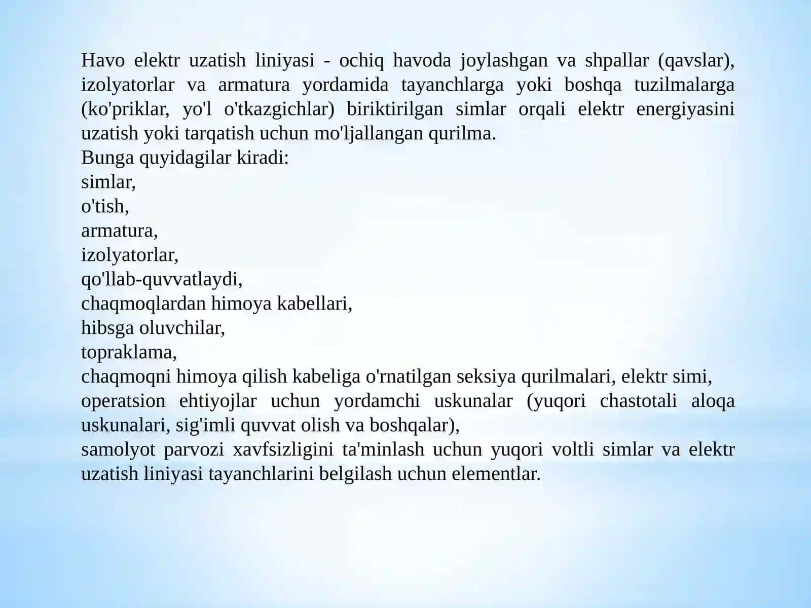 Elektr uzatish liniyasi 3