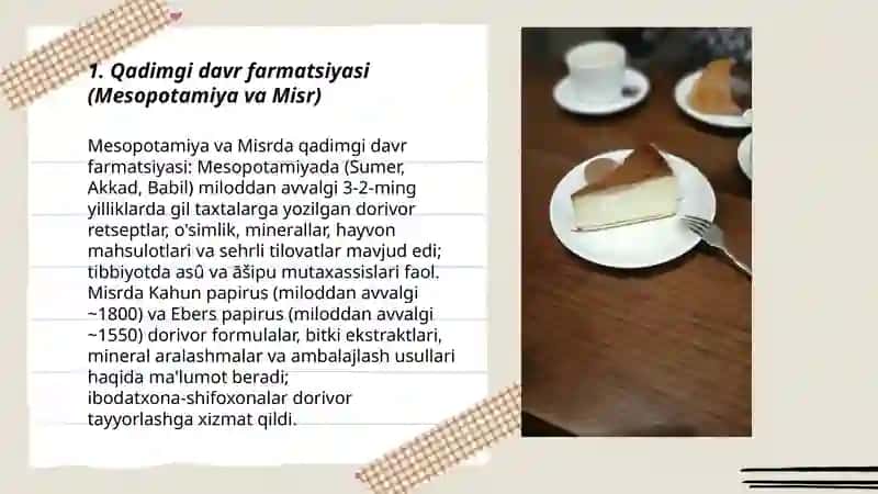 Farmatsiyaning rivojlanish tarixi 3