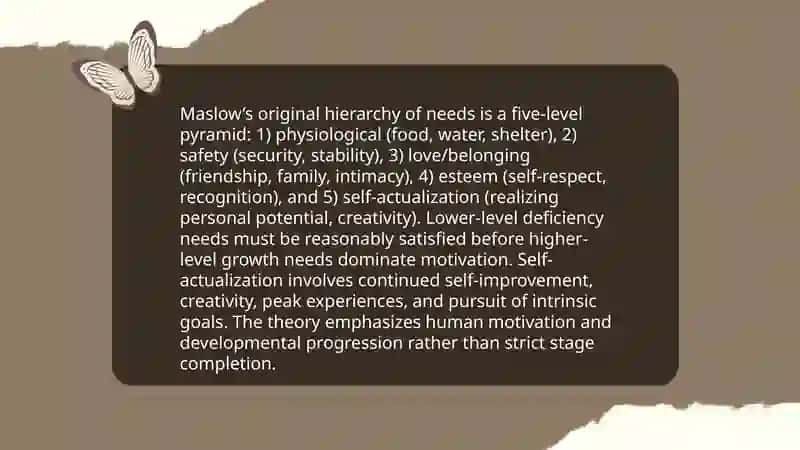 The hierarchy of needs 3