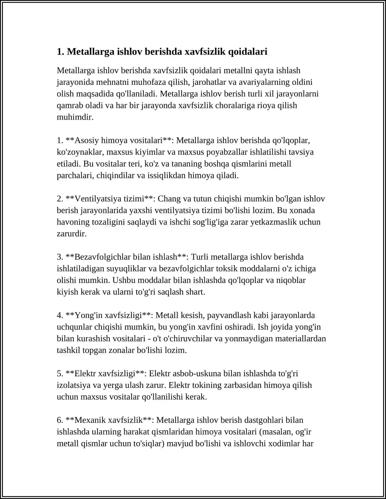 METALARNI BOSIM BILAN ISHLASHDA TEHNIK HAFSIZLIK 3