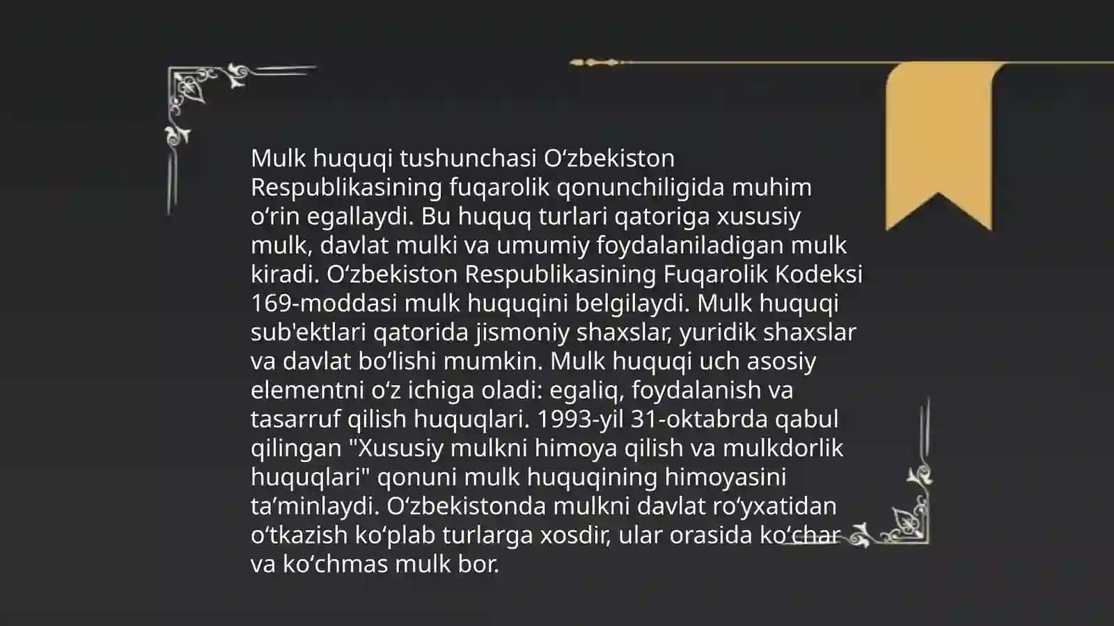 Mulk huquqi 3