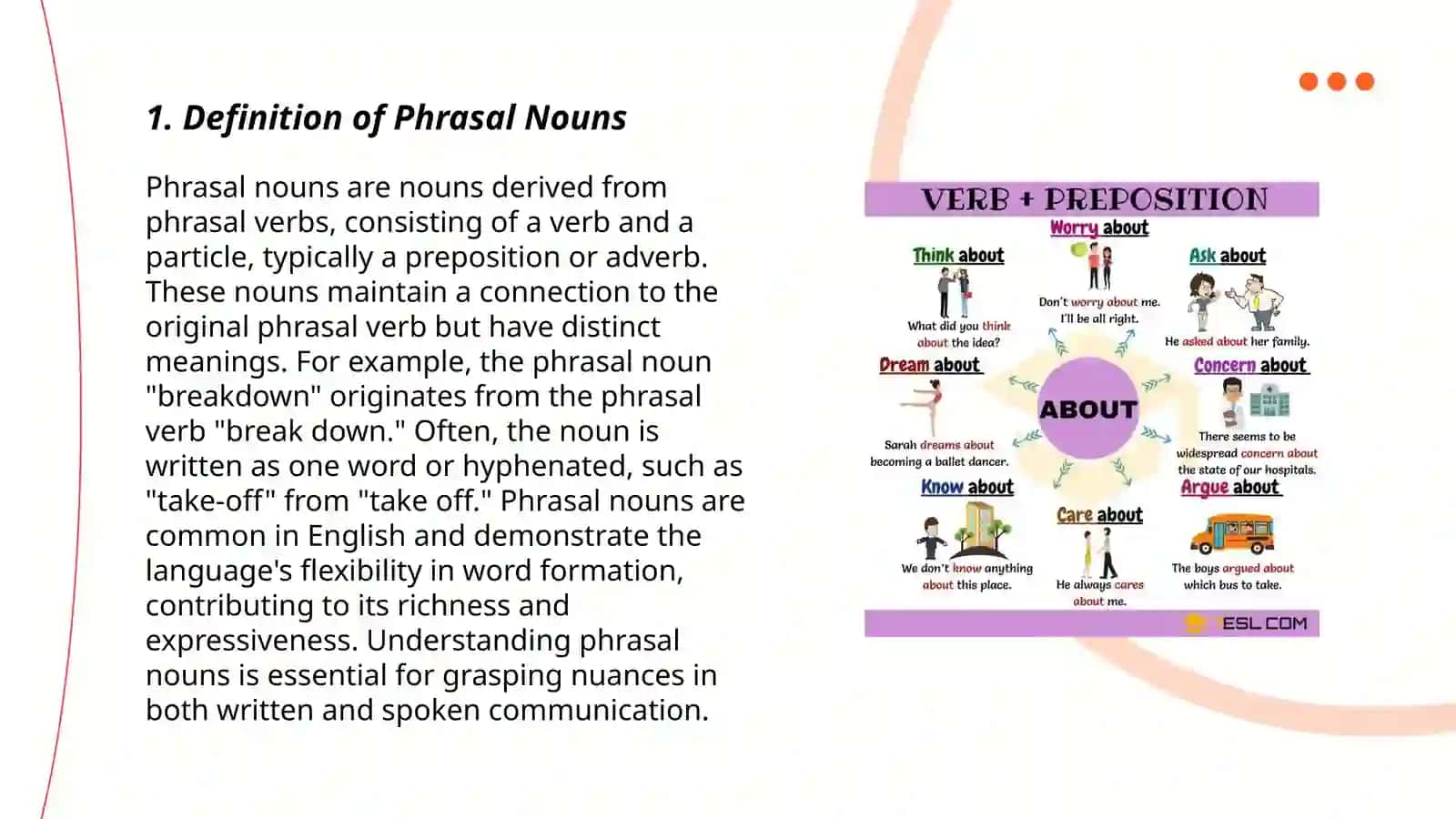 Phrasal nouns 3