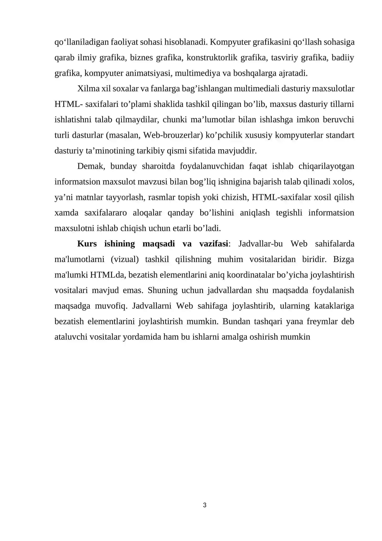 HTML JADVALLARI BILAN ISHLASH 3