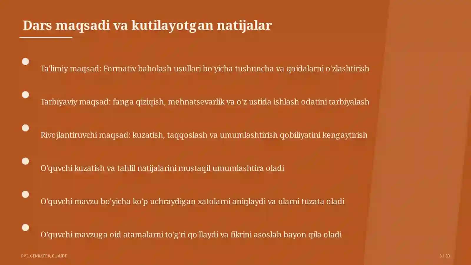 Formativ baholash usullari 3