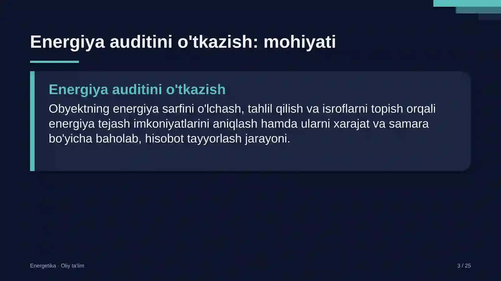 Bulutli xizmatlar provayderlarida energiya auditini o'tkazish 3