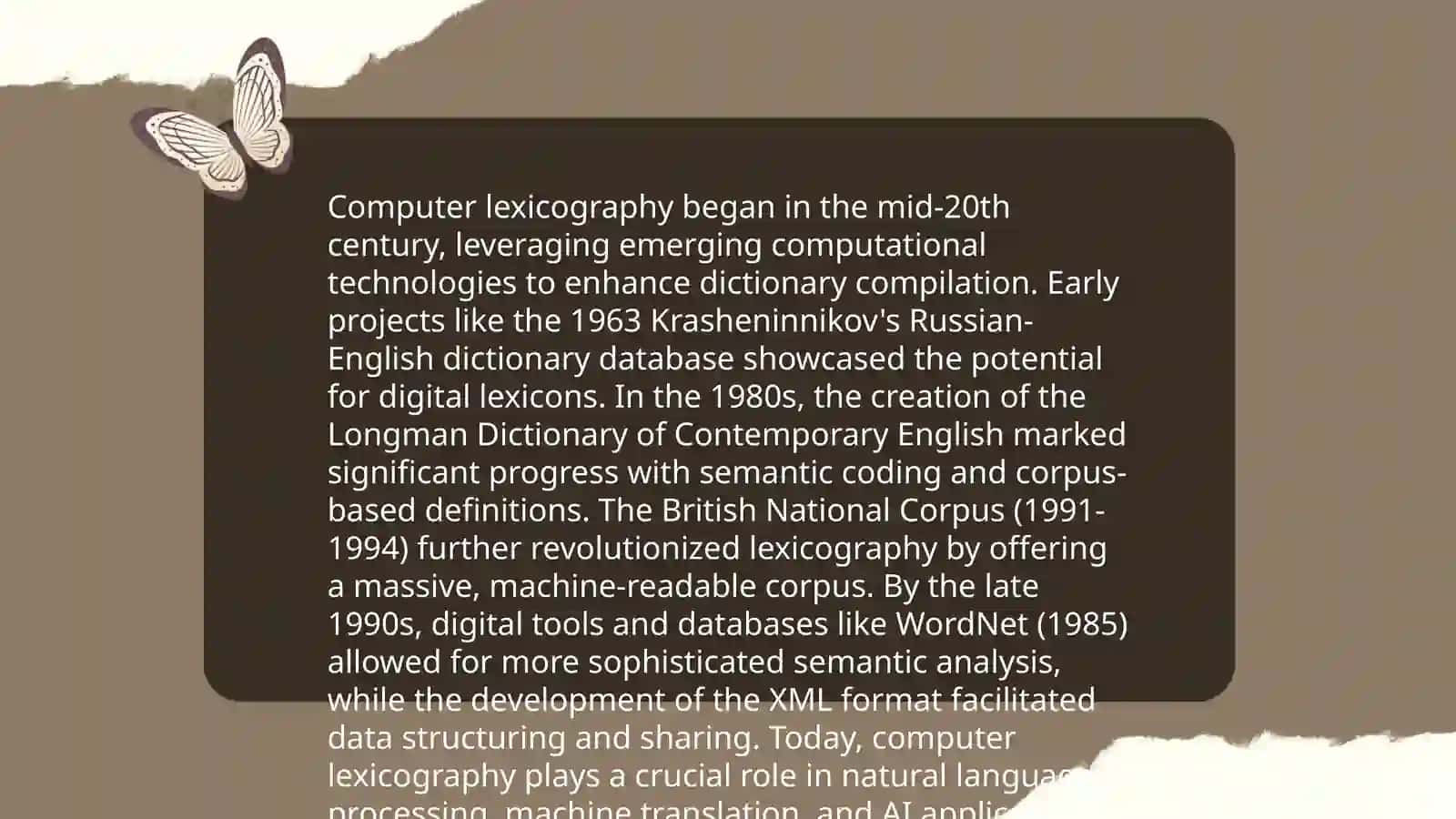Computer lexicography information 3