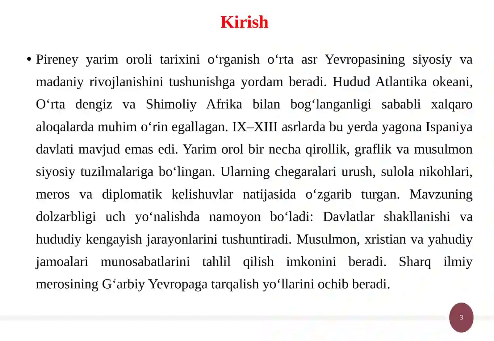 IX–XIII ASRLARDA PIRENEY YARIM OROLI TARIXI 3
