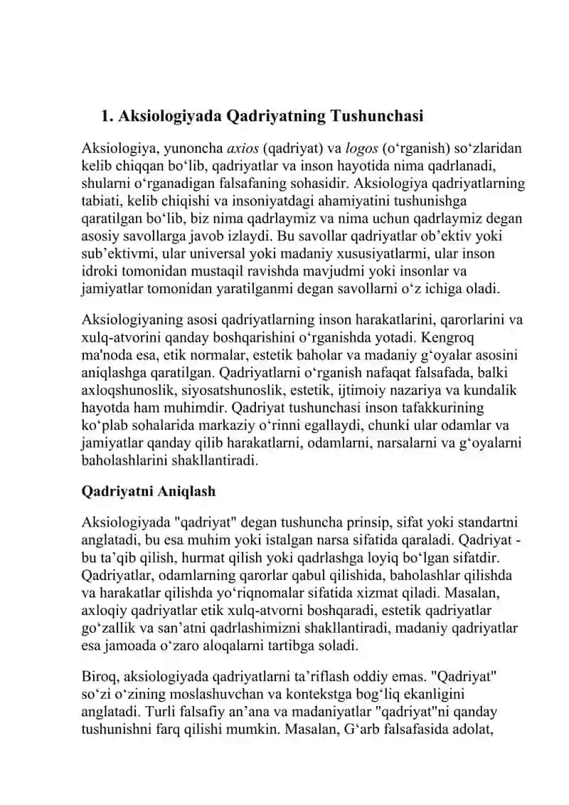 Qadriyatlar falsafasi (aksiologiya) 3