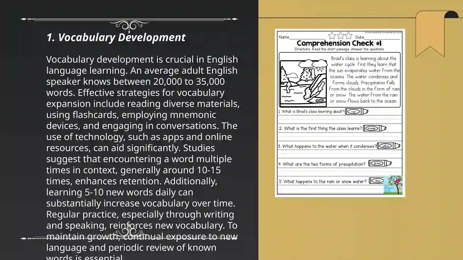 Improving reading comprehension 3