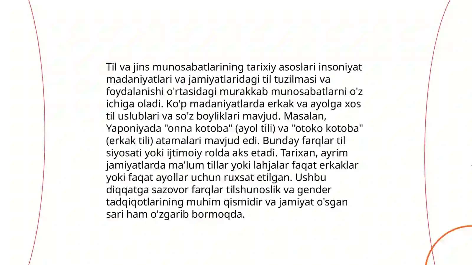 Til va jins munosabati 3