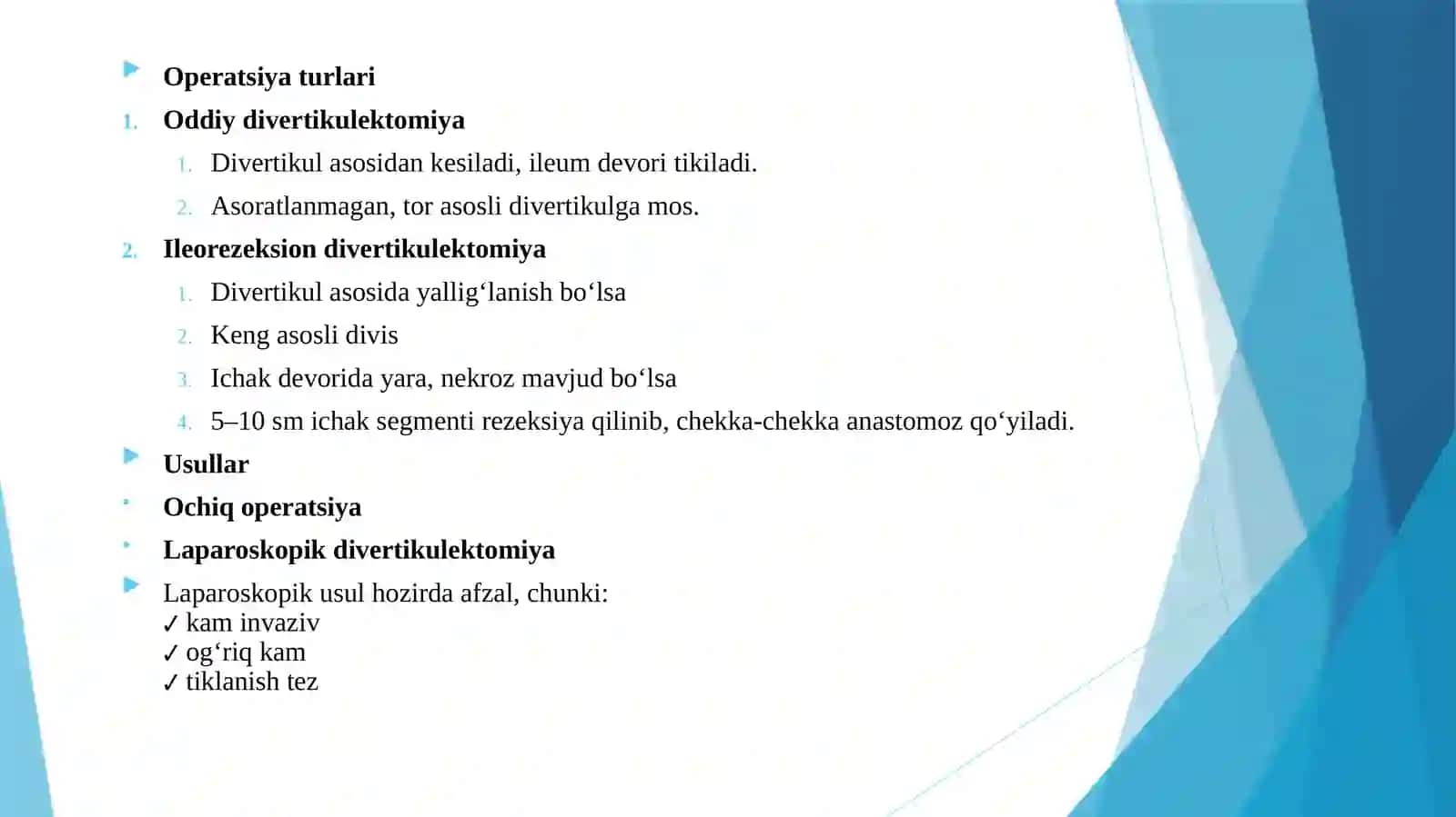 Mekkel divertikulini olib tashlash 3