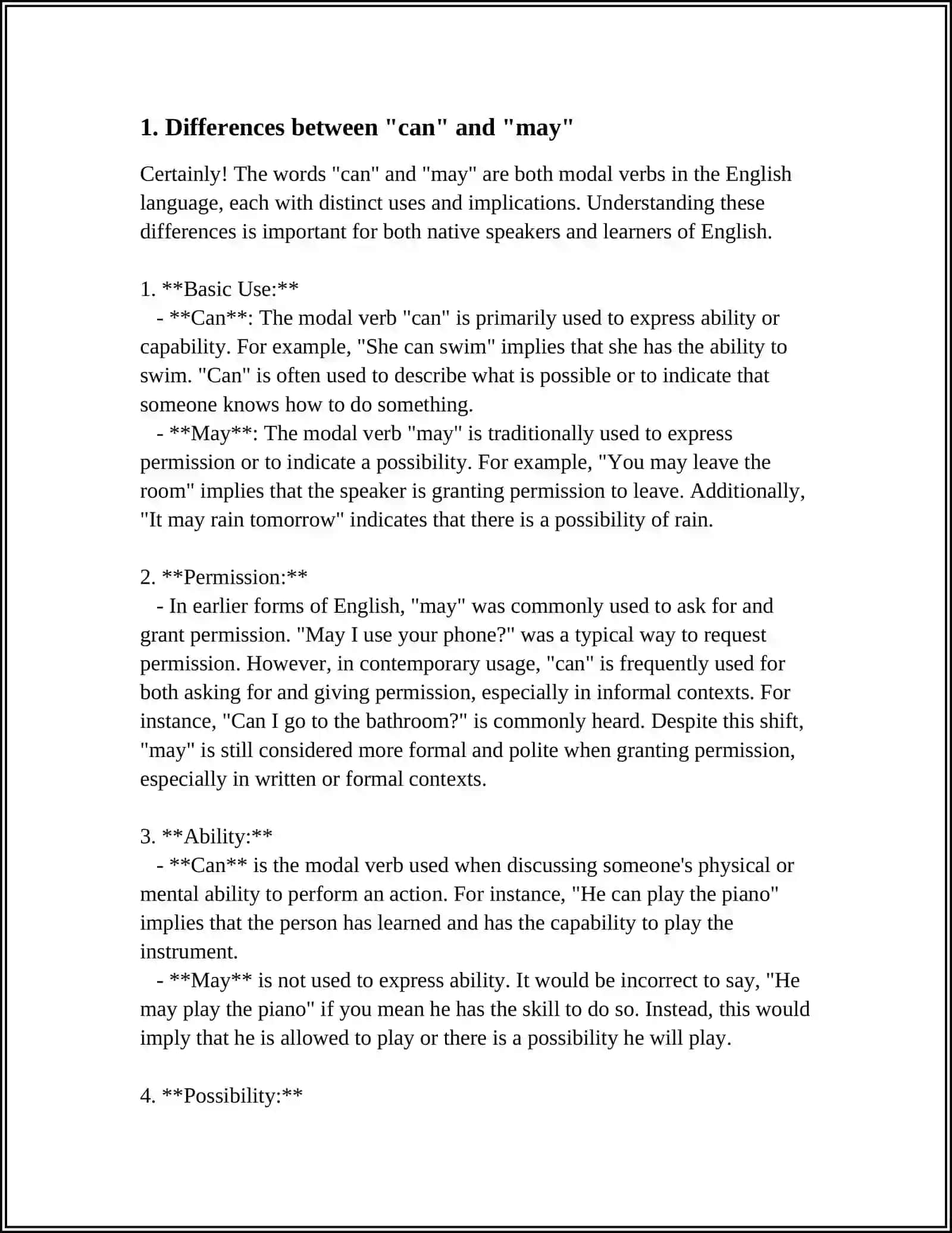 MODAL VERB CAN MAY MUST 3