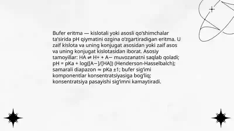 Bufer eritmalar va Atsetatli bufer 3