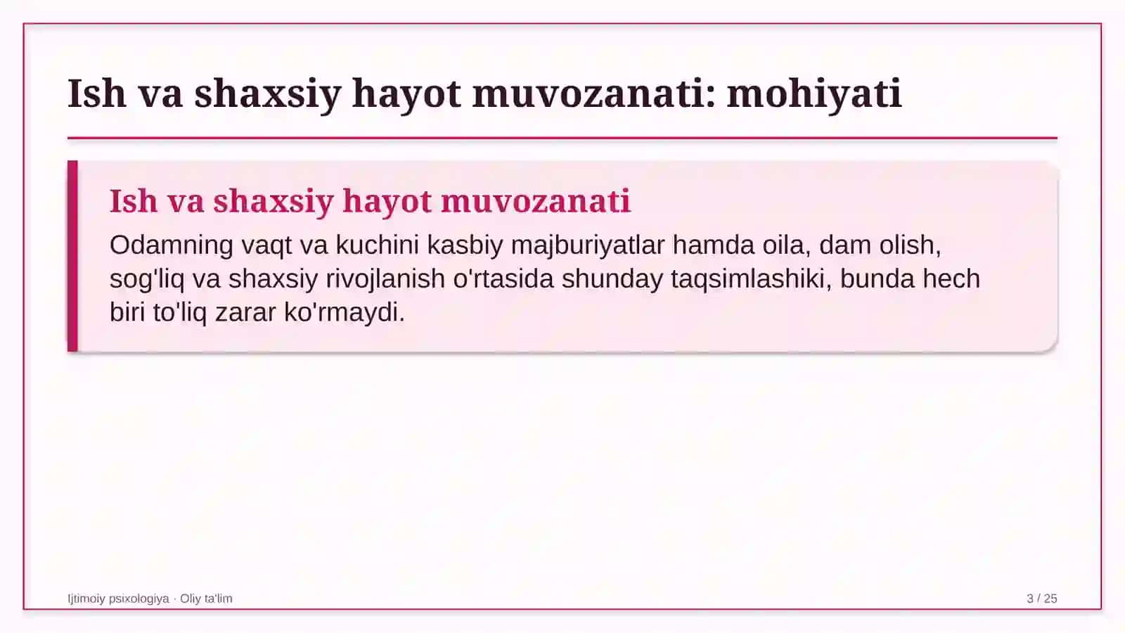 Baholash tashkilotlarida ish va shaxsiy hayot muvozanati 3