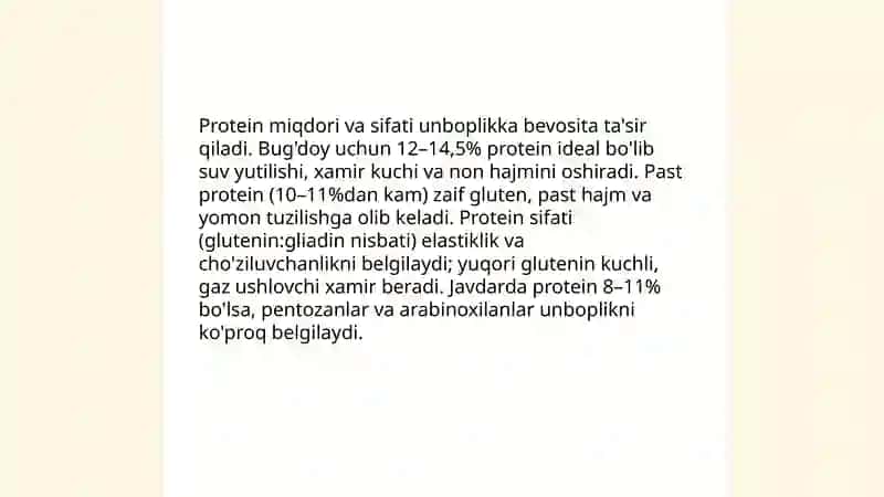Bug'doy va javdarning unboplik xossalari 3