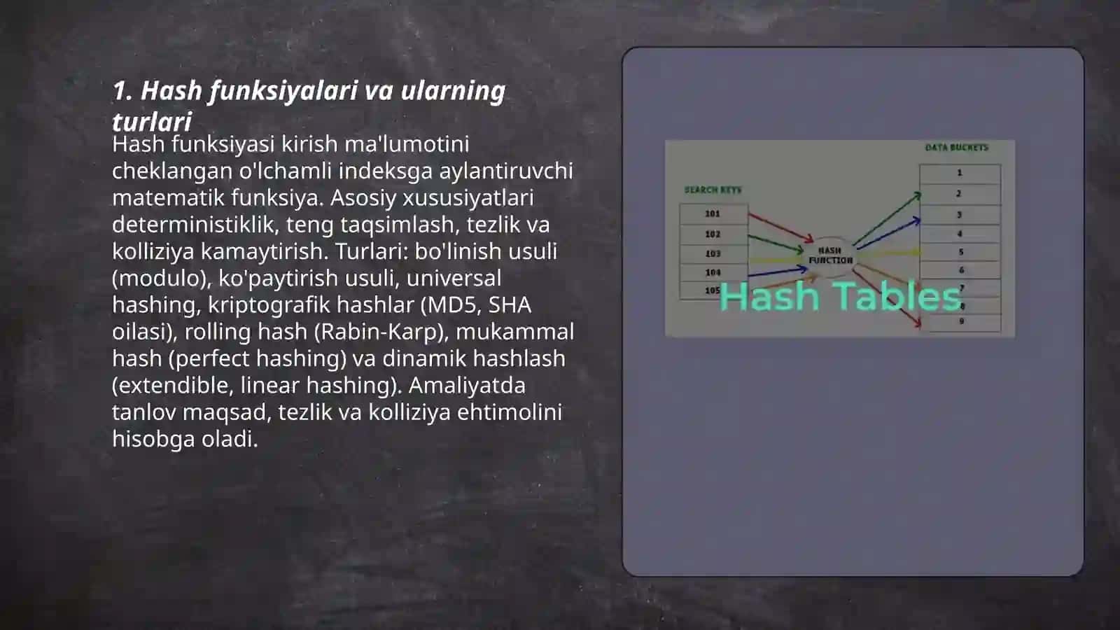 Hash jadvali (Hash Table) 3
