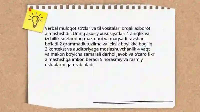 Verbal va noverbal muloqot 3