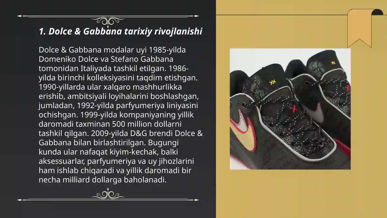 Dolce & Gabbana tarixiy rivojlanishi 3