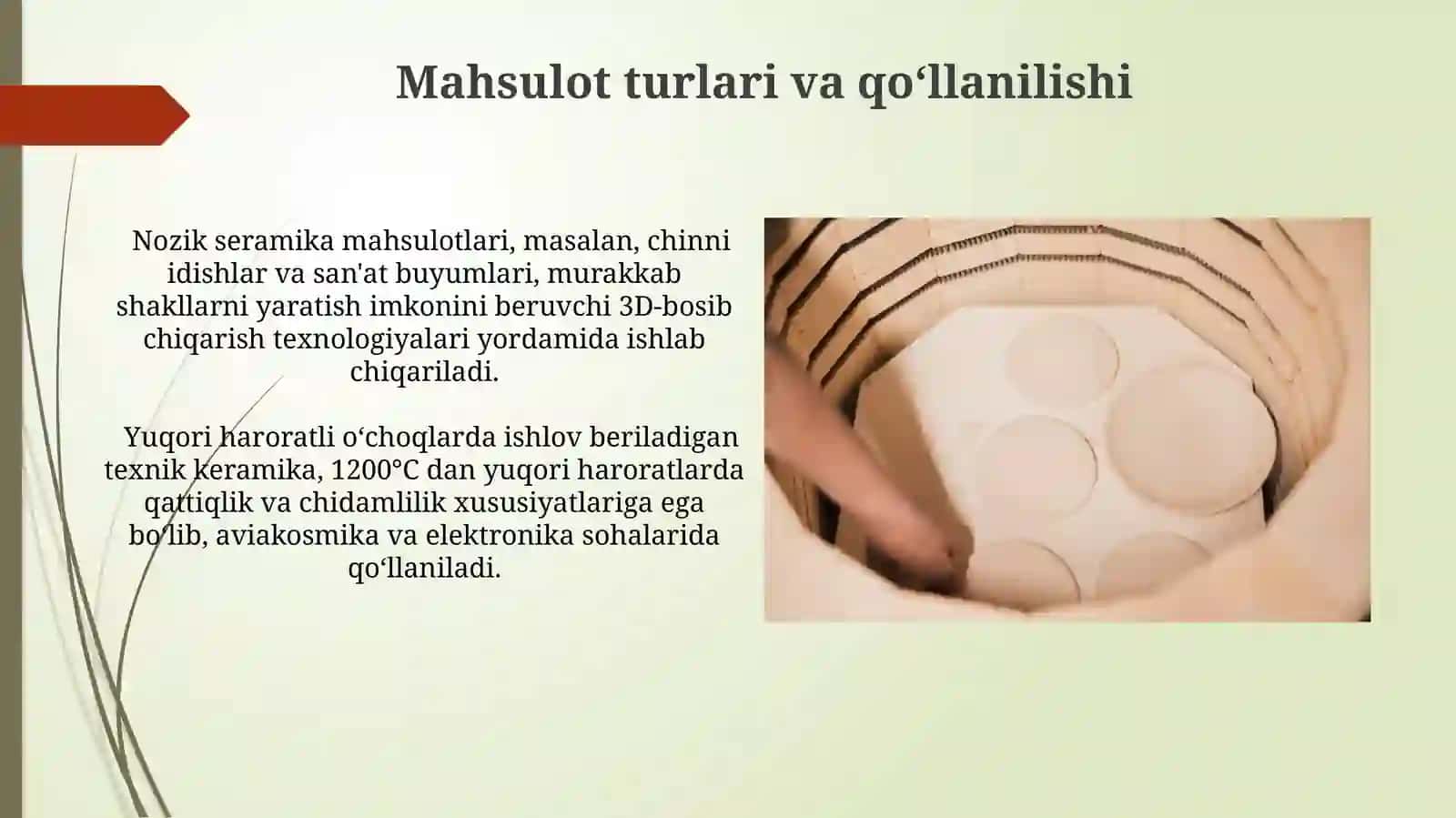 Keramik Mahsulotlar Ishlab Chiqarish Jarayoni 3