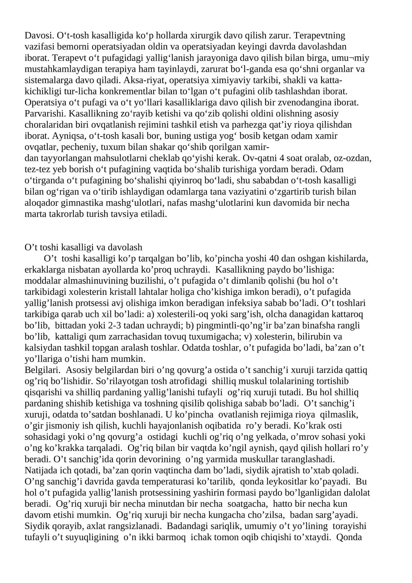 O‘t-tosh kasalligi 3