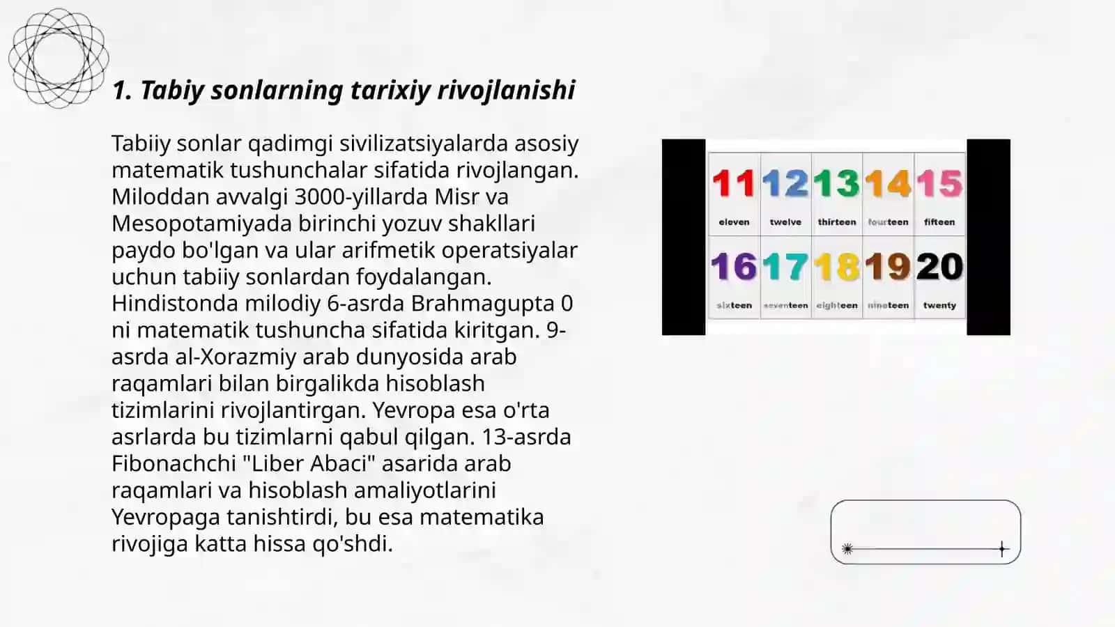 Tabiiy sonlarning tarixiy rivojlanishi 3