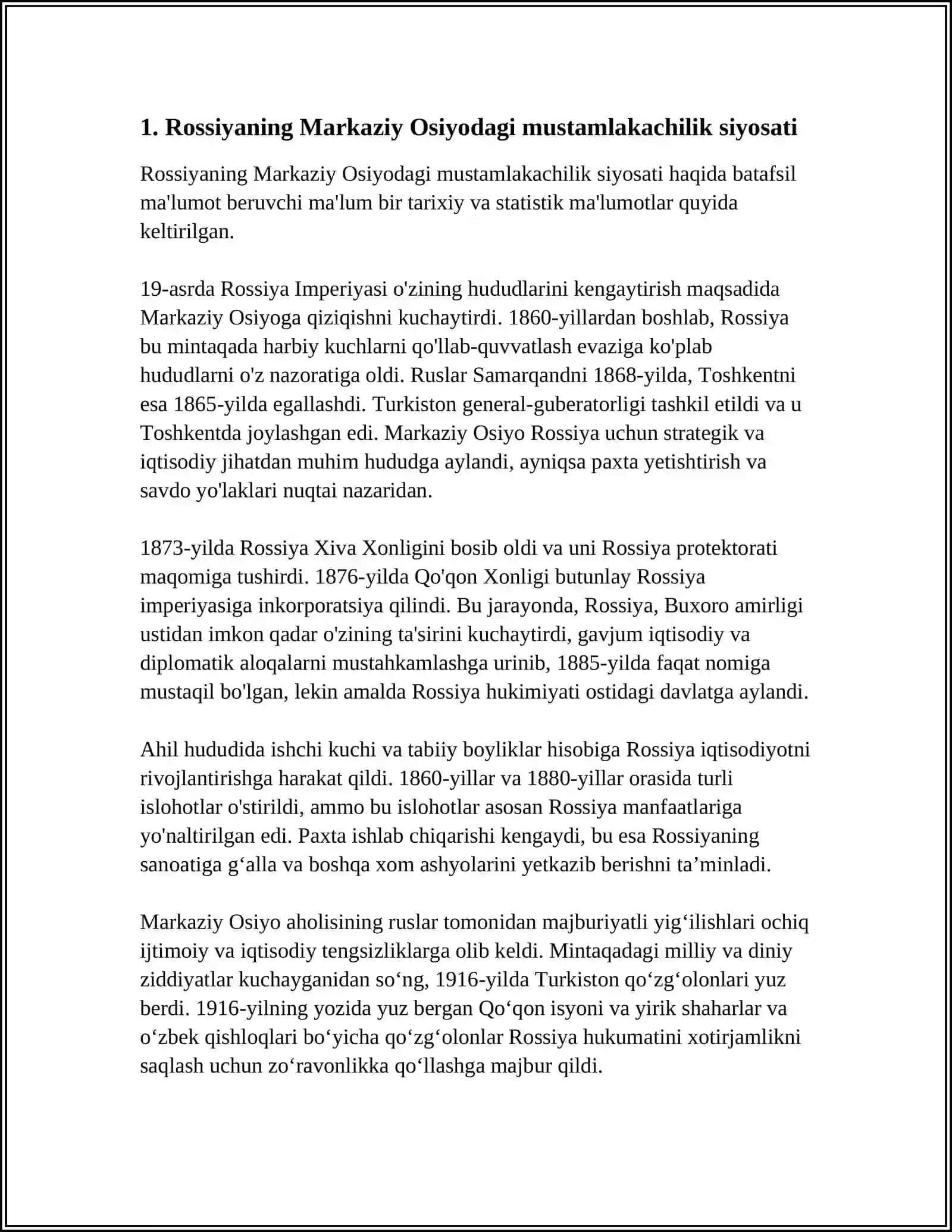 RUS MUSTAMLAKACHILIGI DAVRI 3