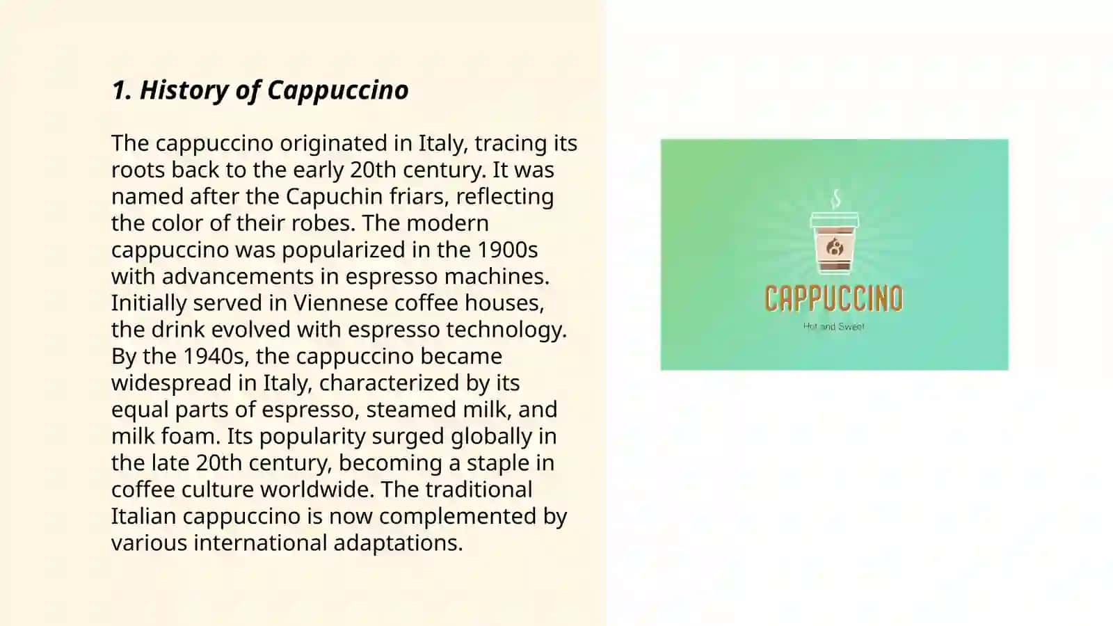 History of Cappuccino 3