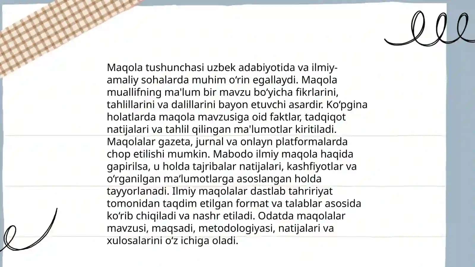Maqola va uning turlari 3