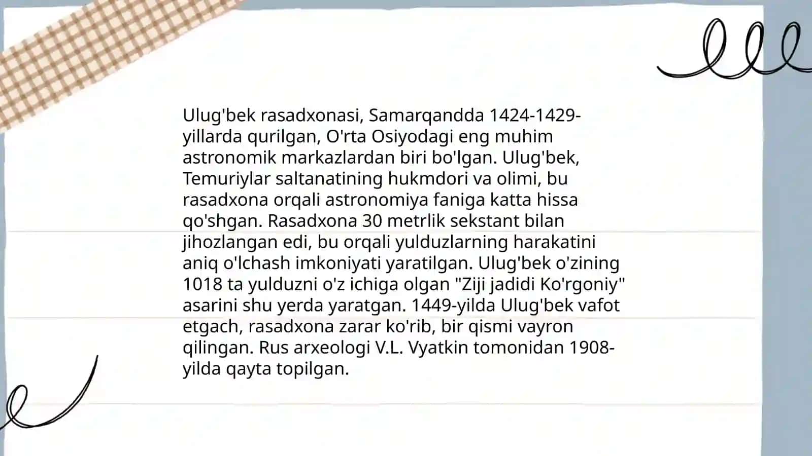 Ulug'bek rasadxonasi 3