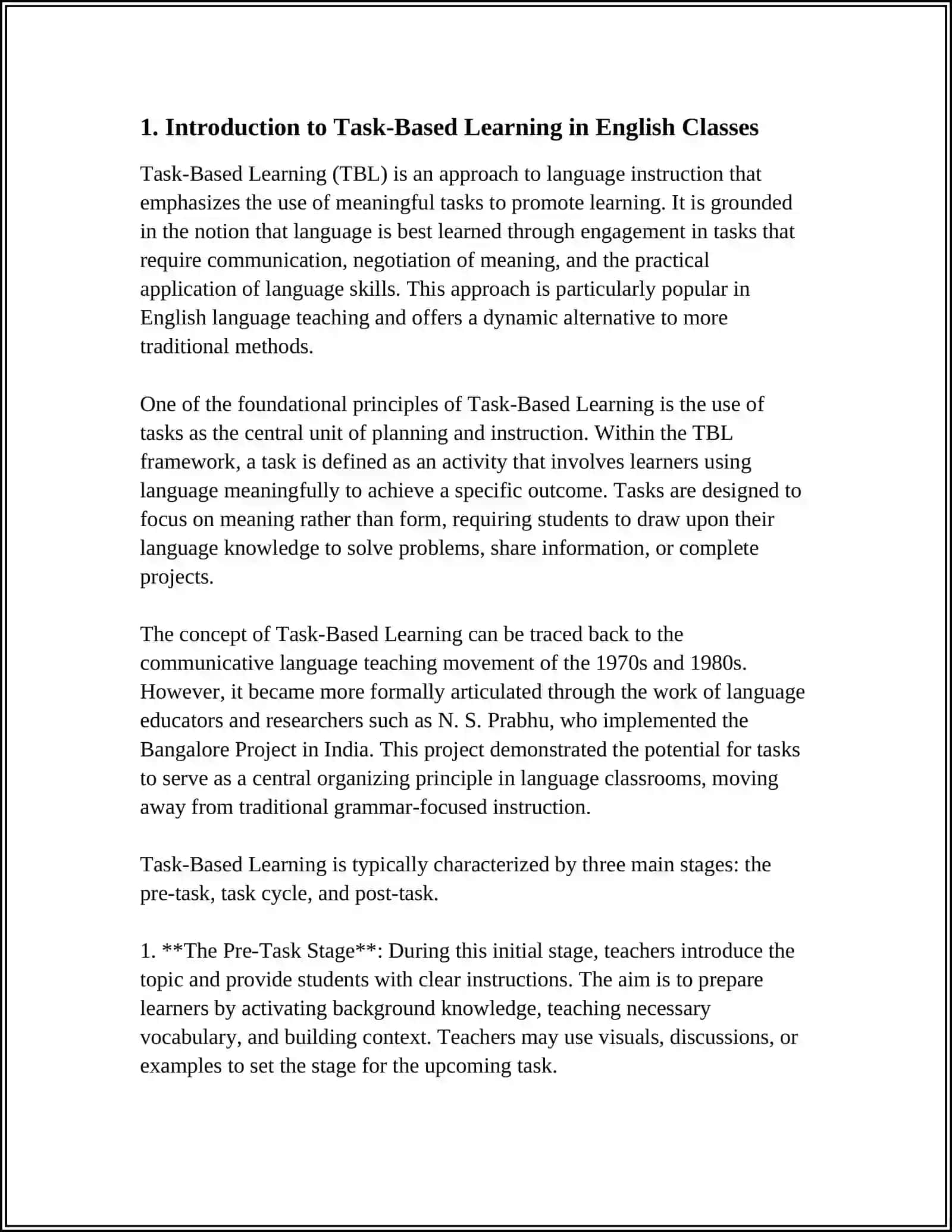 ANALYZING THE BENEFITS OF TASK-BASED LEARNING IN ENGLISH CLASSES 3