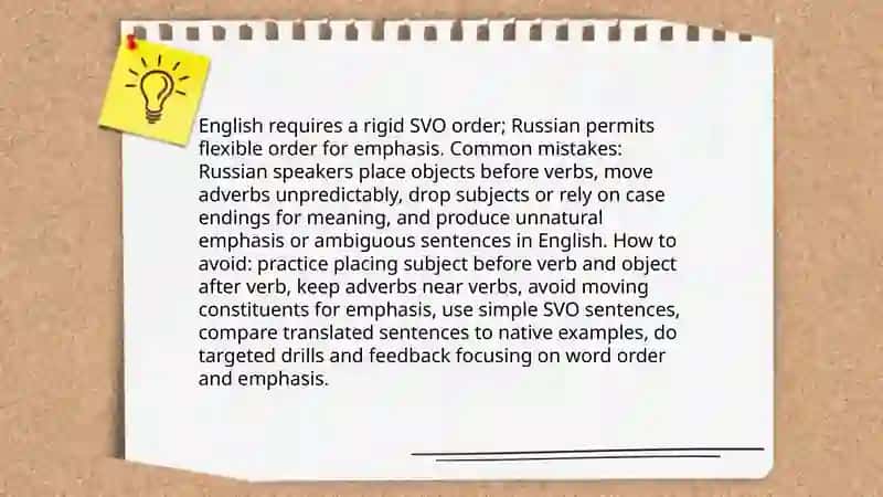 Differences between English And Russian grammar 3
