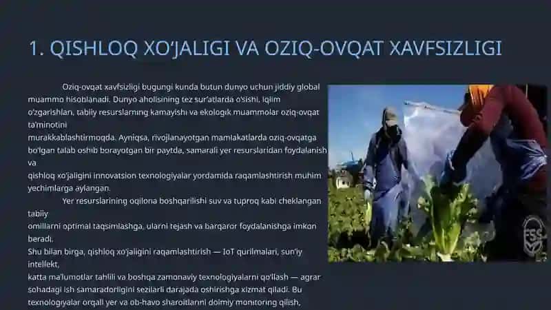 Qishloq xo‘jaligi sektorida oziq-ovqat xavfsizligi tahlili 3
