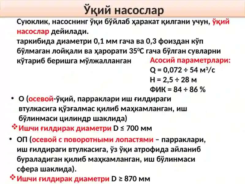 Ўқий вадиагоналнасослар 3