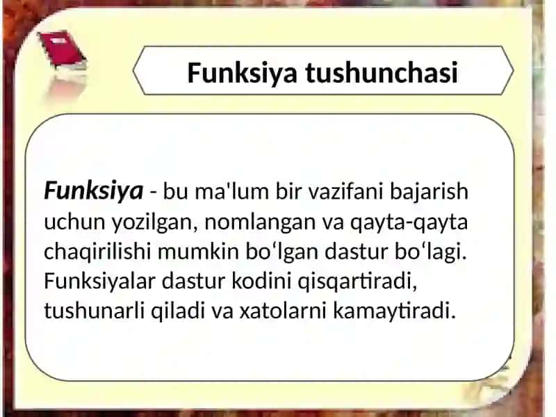Pyuton va C++ dasturlarida funksiya va modul tushunchasi 3