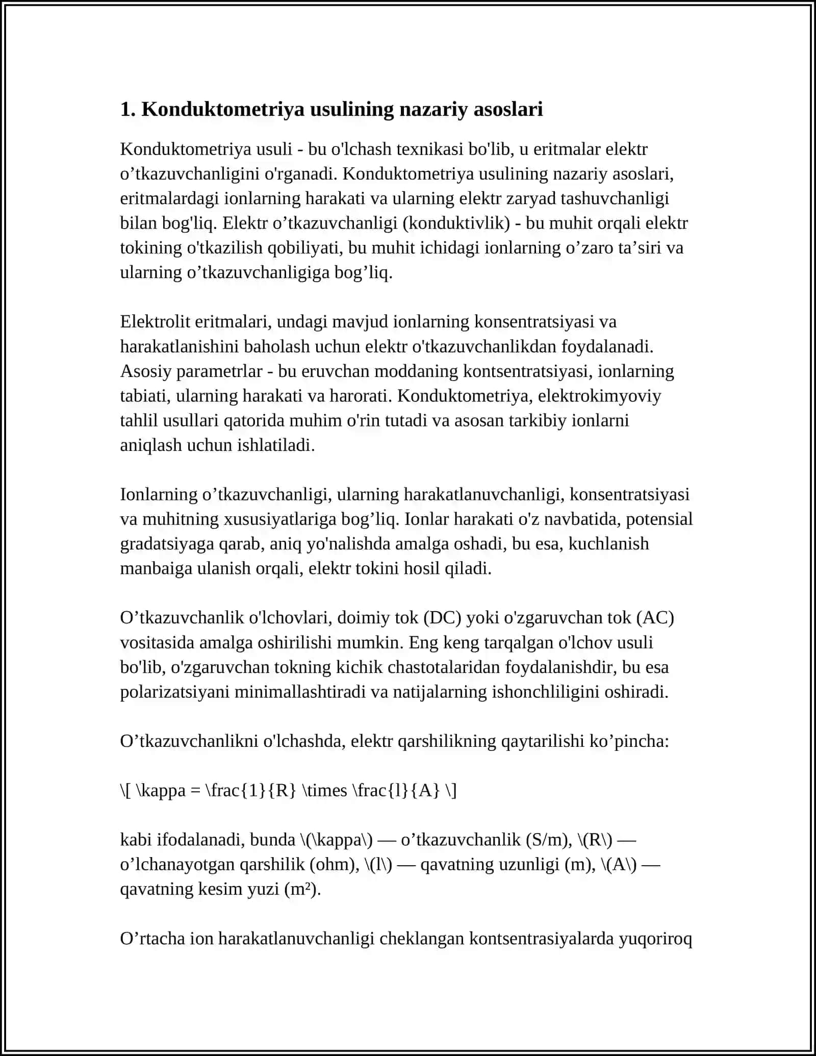 Konduktometriya Usuli 3