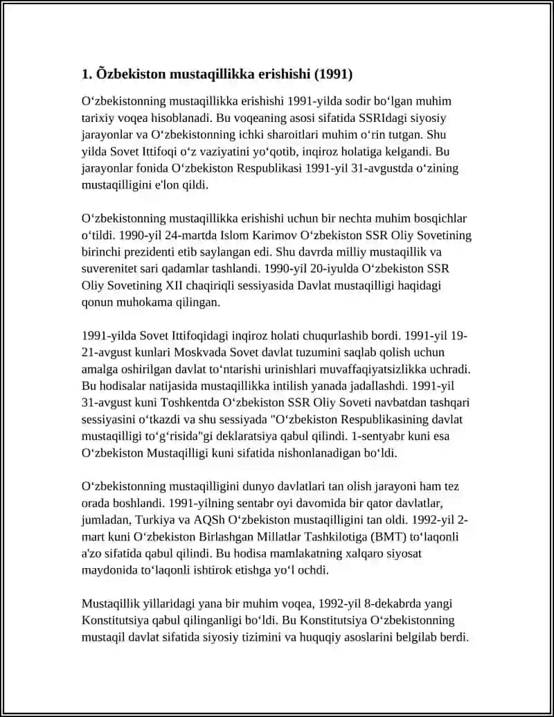 Õzbekistonning yangi tarixi 3
