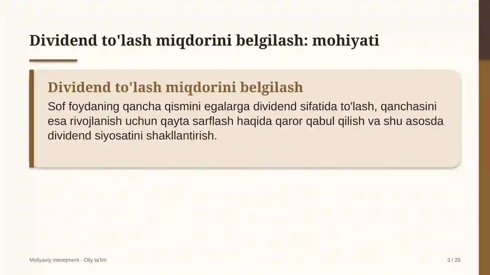 elektr podstansiyalarida dividend to'lash miqdorini belgilash 1285 3