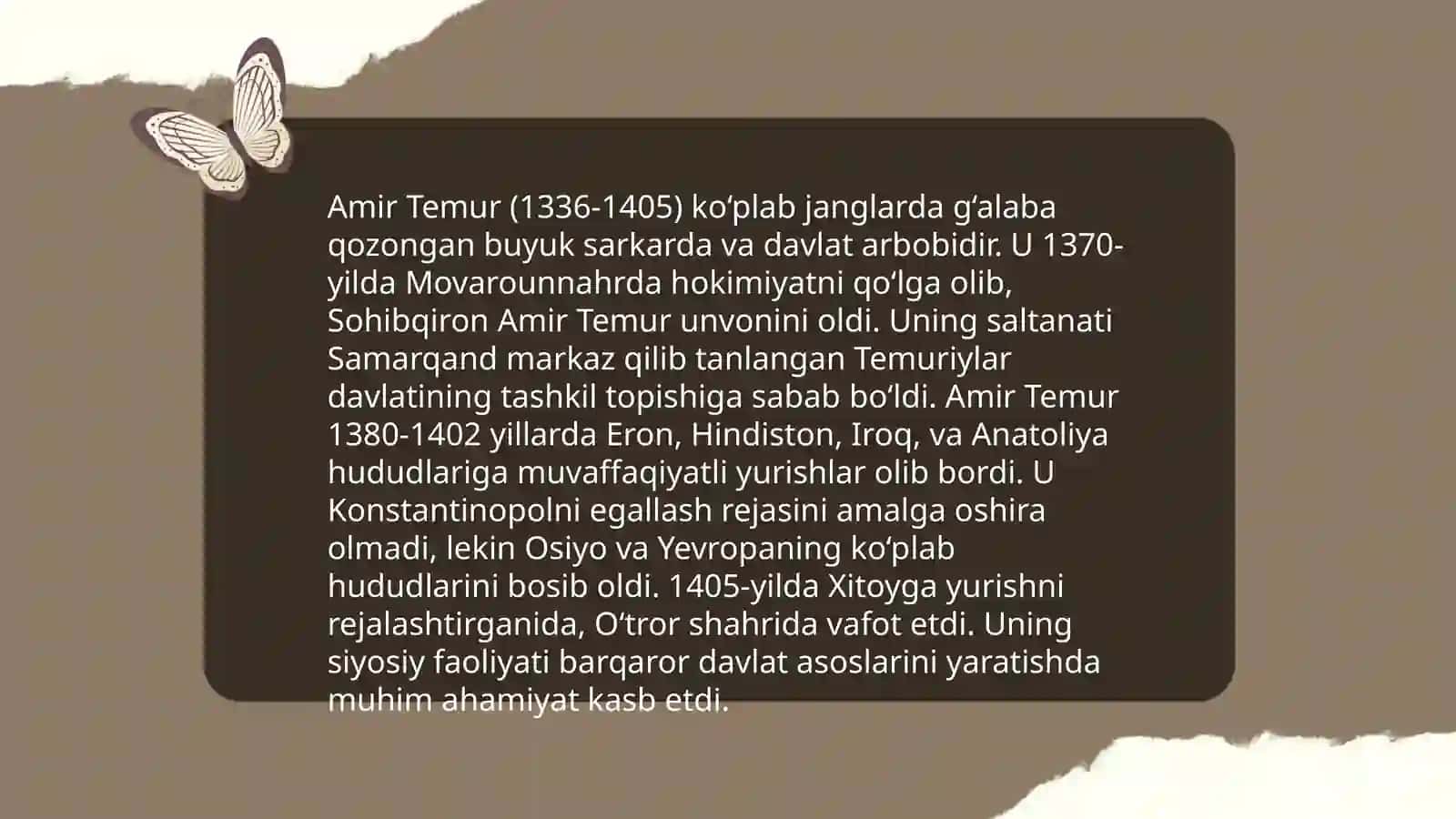 Amir Temur va Temuriylar davrida O'rta Osiyoning o'rganilishi 3