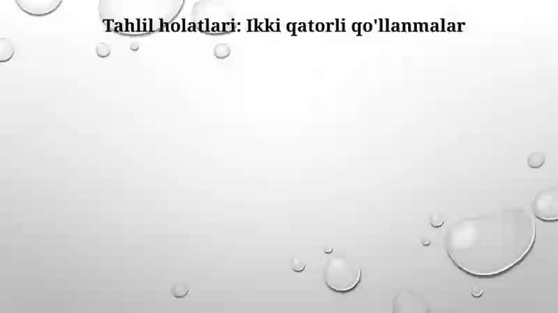 Ikki Qator Asoslari 3