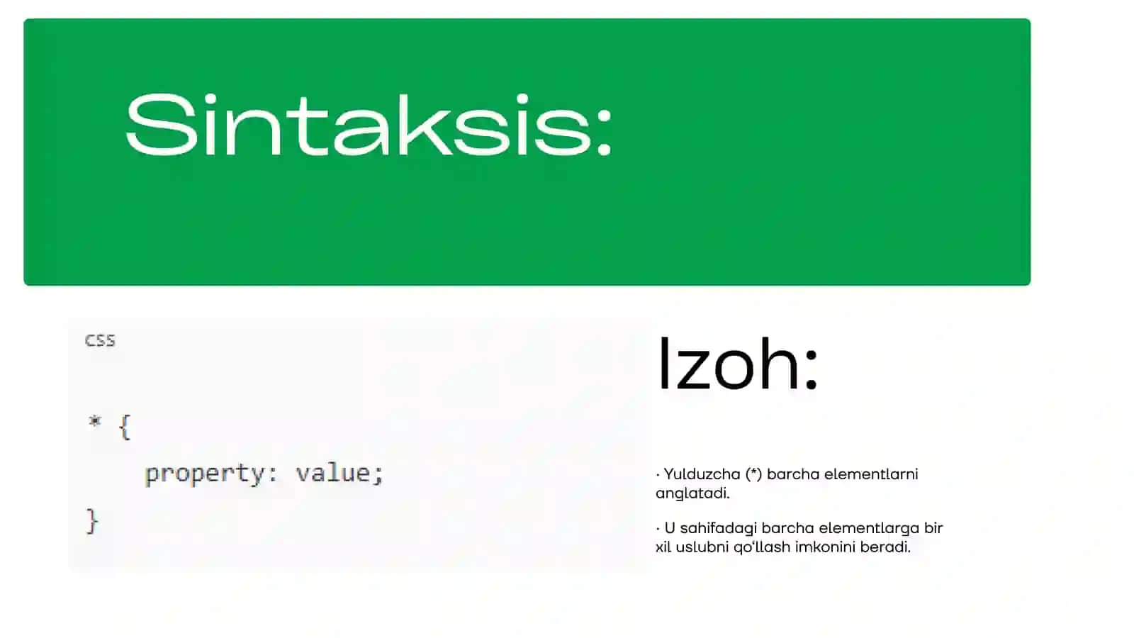 CSS da Universalselektor, Pseudo-klassselektori, Pseudo-elementselektori 3