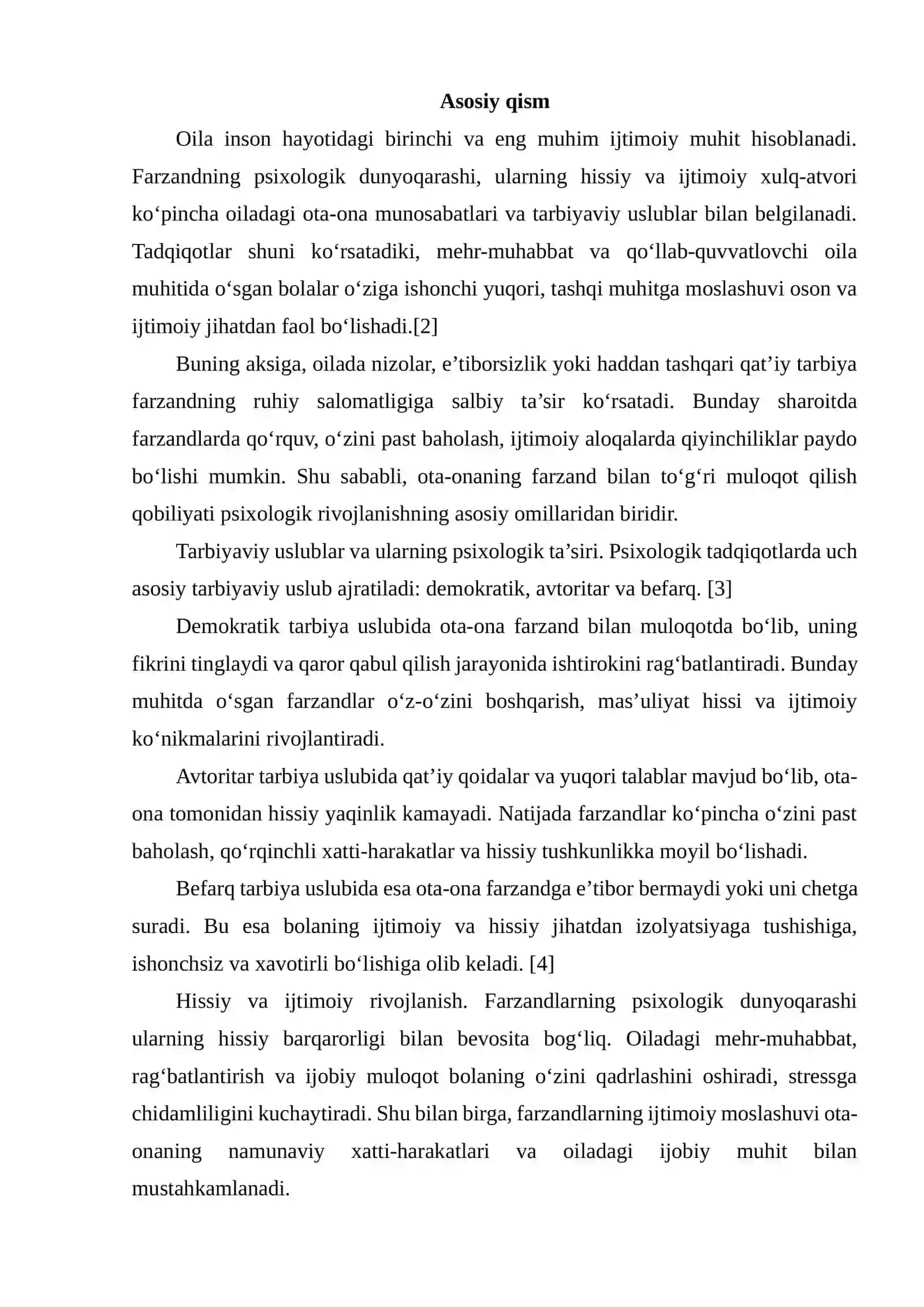 OILADA FARZANDLARINING PSIXOLOGIK DUNYO QARASHI 3