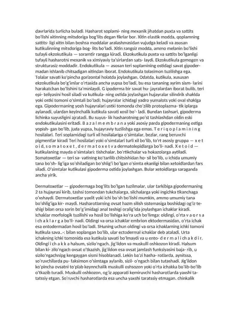 HASHAROTLARNING ANATOMIYASI 3