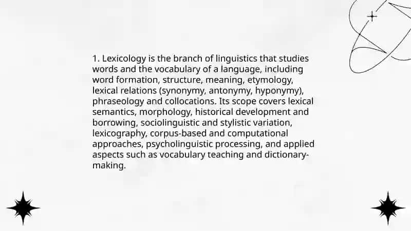 Lexicology. Introduction to the course 3