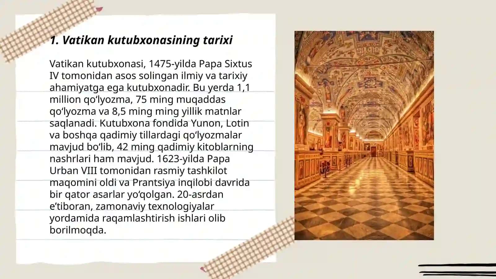 Vatikan kutubxonasi 3