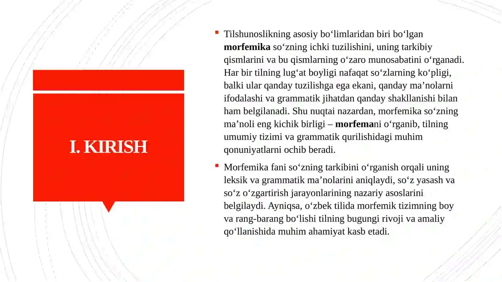 MARFEMIKA SO'Z TARKIBI MARFEMA UNING TURLARI 3