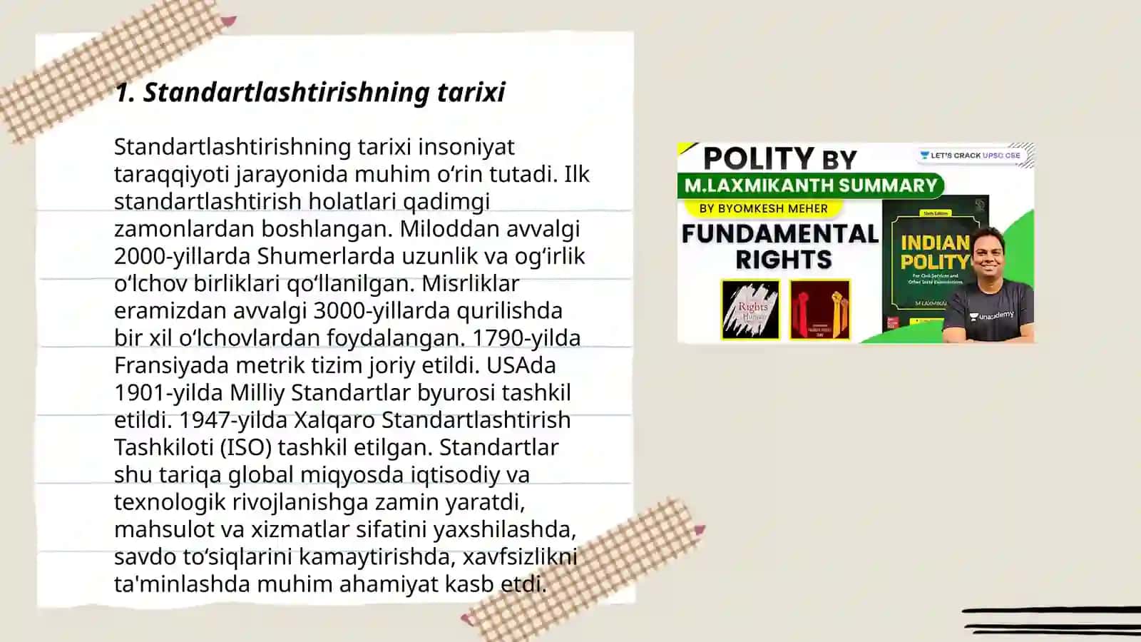 Standartlashtirish asoslari 3