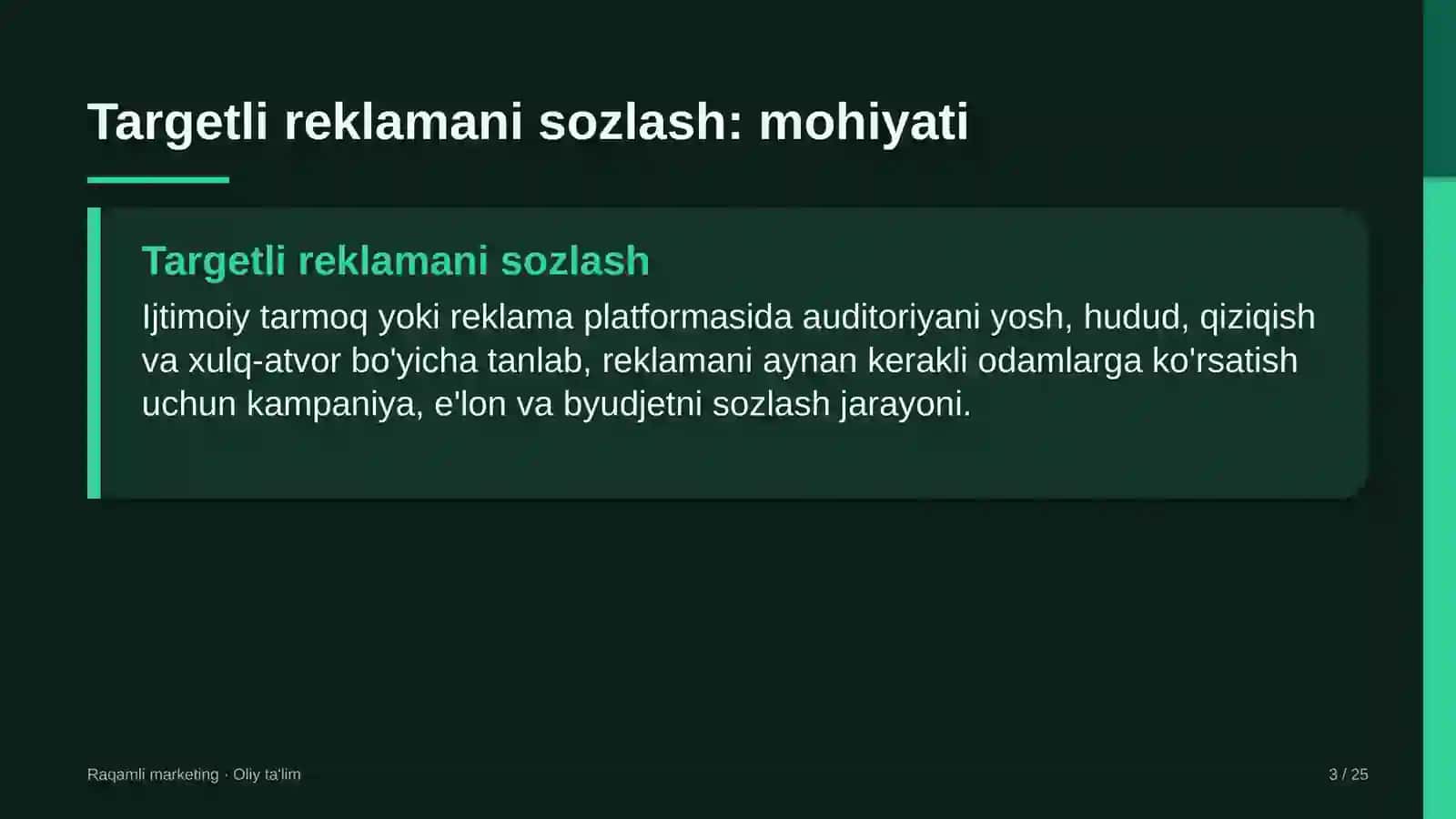 Ekspeditorlik kompaniyalarida targetli reklamani sozlash 3