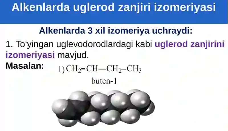 Alkenlarning izomeriyasi 3